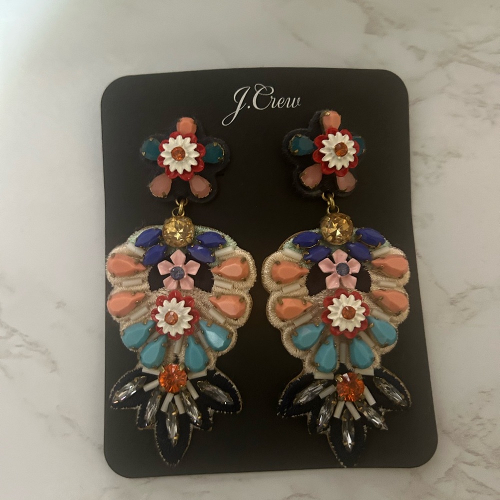 J Crew Leather Backed Earrings